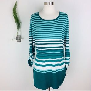 New York & Company Pretty Asymmetrical Top Size L